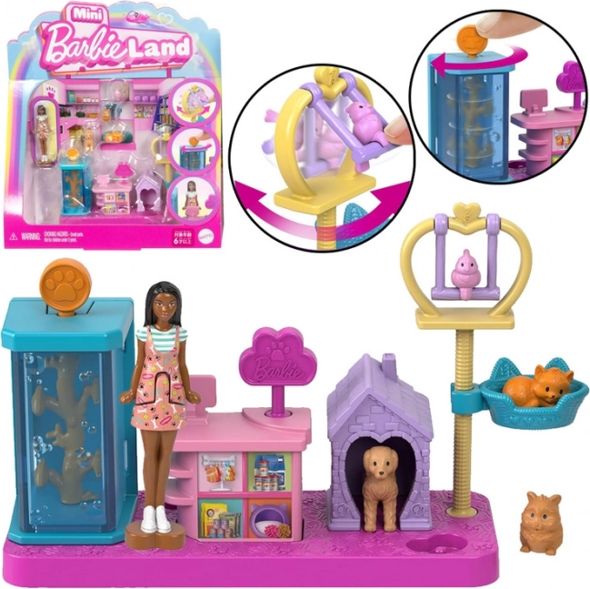 Mini-Spielset BARBIE Land – Tierärztin und Tiere