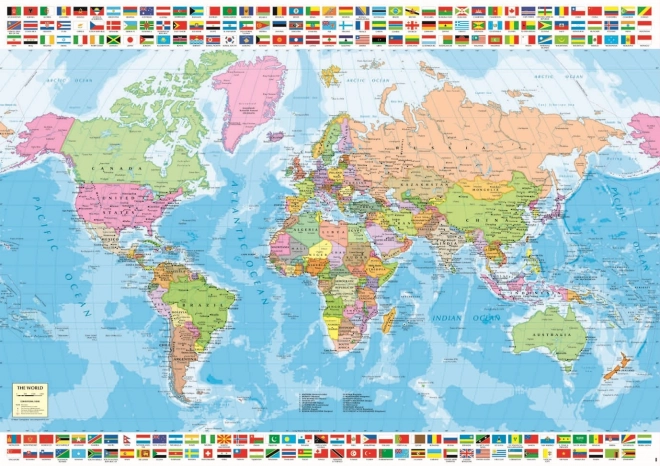 Educa Puzzle Politische Weltkarte 1500 Teile