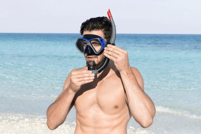 Schwimm- und Schnorchelset Schwarz mit Maske und Schnorchel – schwarz