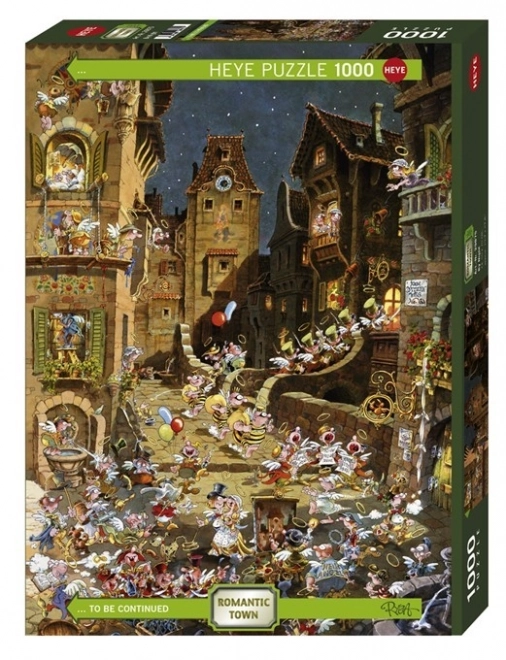 Romantische Stadt Nacht Puzzle