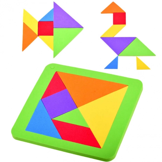 Bunte logik-puzzlespiel Tangram