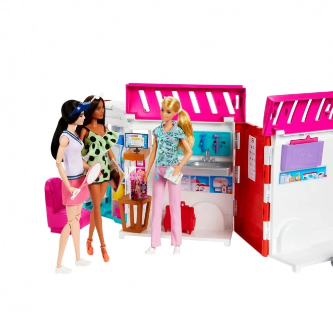 Barbie Krankenwagen und Klinik 2 in 1