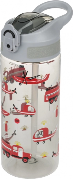 Tritan-Trinkflasche mit Strohhalm Rettungsfahrzeuge 500 ml
