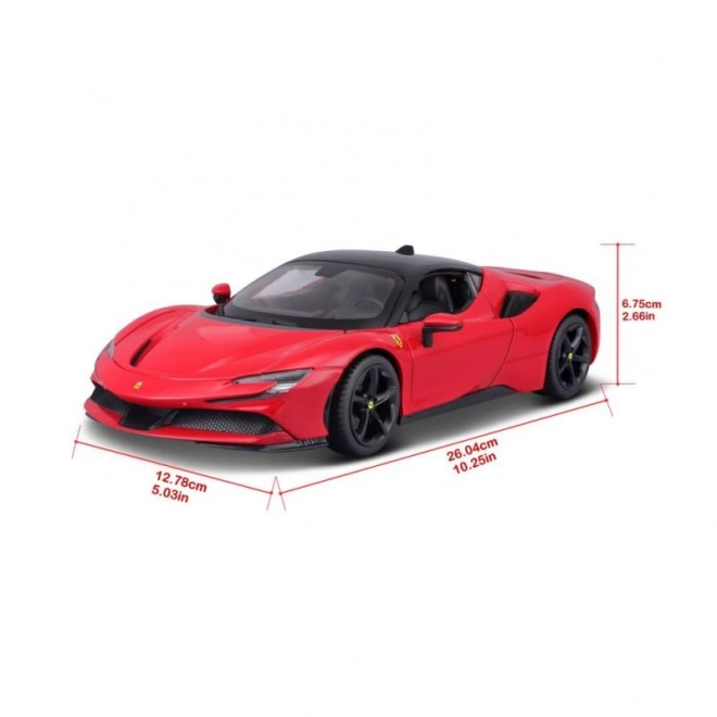 Bburago Ferrari SF90 Stradale Rot Modellauto