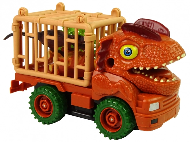 Dinosaurier-Transporter zum Auseinanderbauen in Orange mit Zubehör