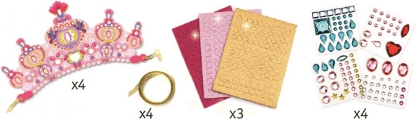 DJECO Glitzernde Kronen für Prinzessinnen DIY-Set
