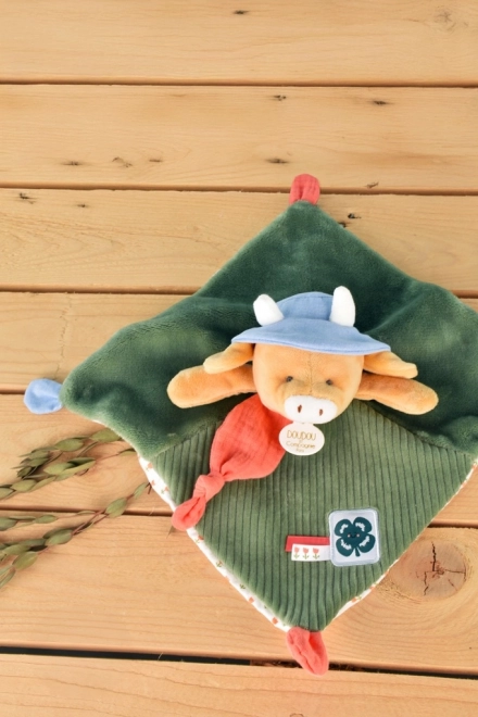 Doudou Geschenkset Plüsch-Kuscheltuch Kuh Aneth 27 cm