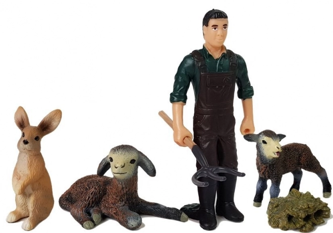 Figurenset Bauernhof: Haustiere und Bauer