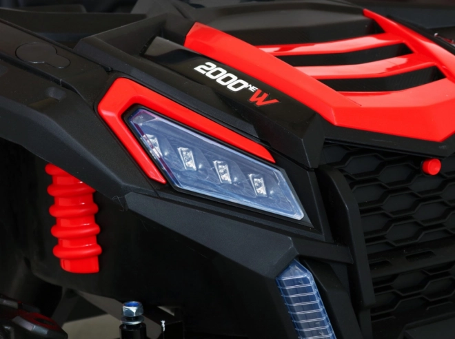 Buggy ATV Racing pro 2 Kinder + Antrieb 4x4 + Fernsteuerung + langsamer Start + MP3 LED – Rot