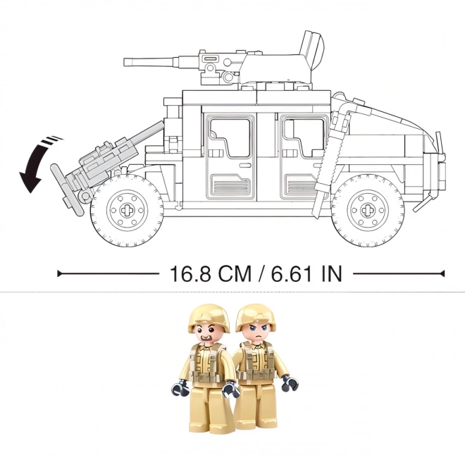 Sluban Armee Geländewagen Modellbaukasten