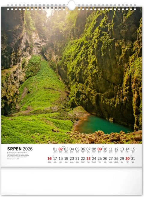 Wandkalender Spaziergänge durch die mährische Landschaft 2026