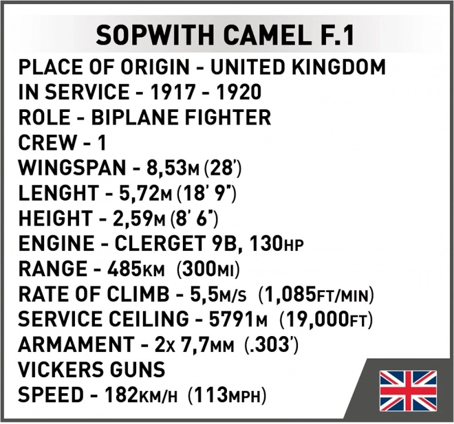 Bauklötze Sopwith Camel F.1 Modellflugzeug