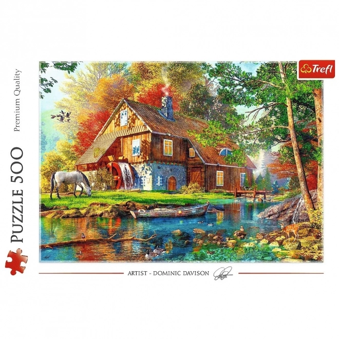 Puzzleset 500 Teile Flusshaus