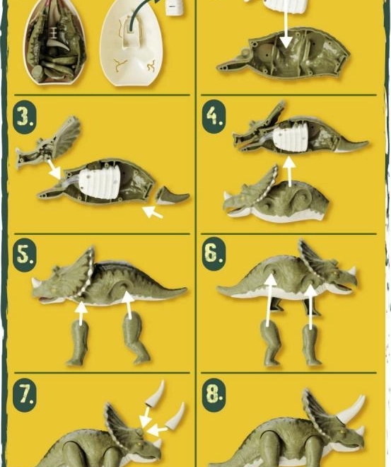 Leuchtende Dinosaurierfigur im Ei
