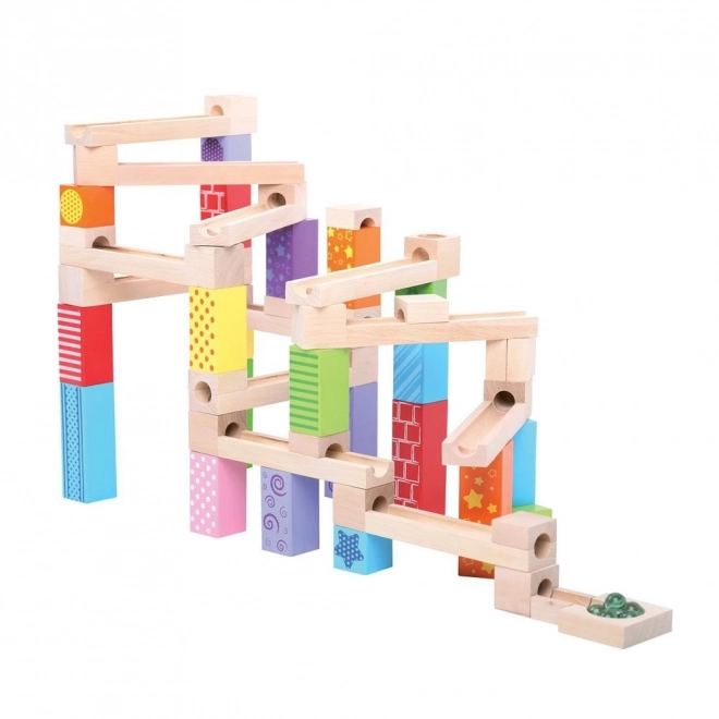 Bunte Holz-Murmelbahn von Bigjigs Toys