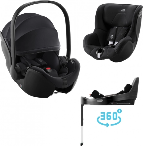Kindersitz-Set Britax Römer Baby-Safe Pro und Dualfix 5z, Galaxy Black