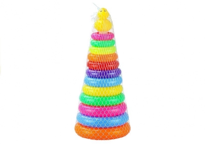 Farbige Stapelringe Pyramide 40cm