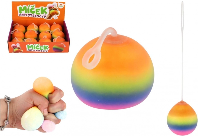Antistress-Knetball Regenbogen 6 cm