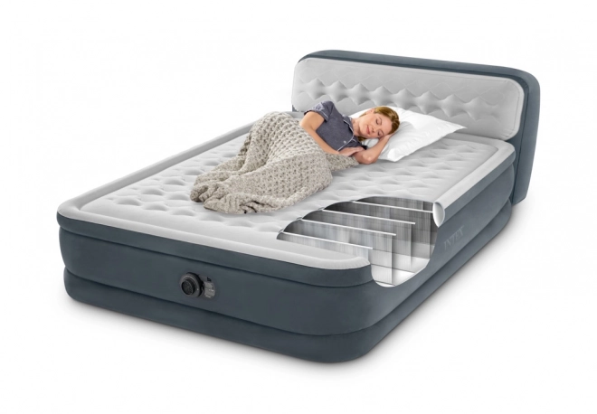 Aufblasbare Matratze mit eingebauter Pumpe Intex Deluxe
