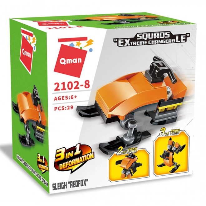 Qman Squros Extrem Schneescooter Redfox 3-in-1