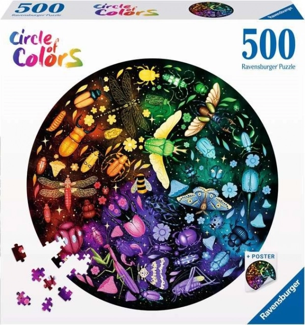 Ravensburger Rundpuzzle Farbenkreis: Welt der Insekten 500 Teile