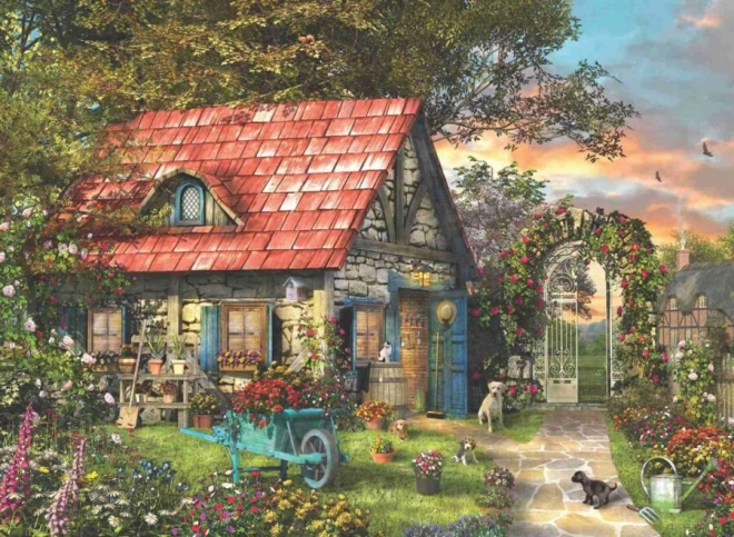 Ländliches Häuschen Puzzle 1000 Teile