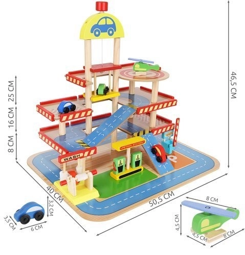 Holzspielzeug Parkhaus für Kinder