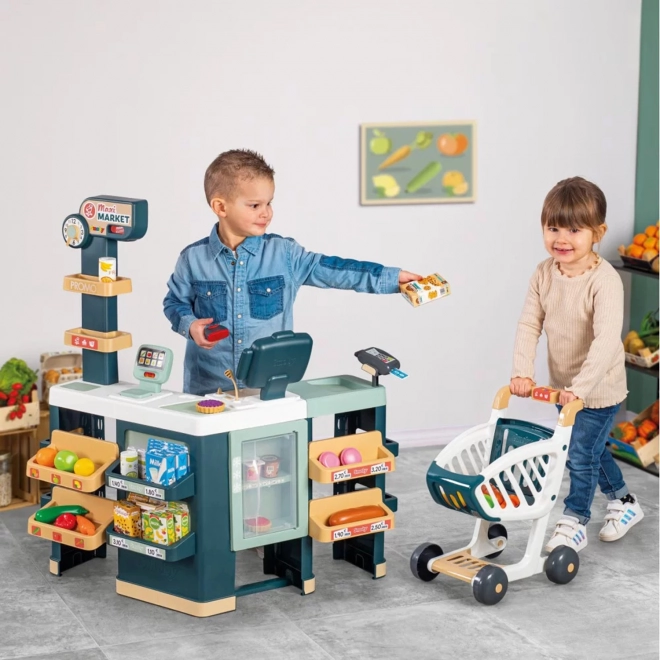 Smoby Maximarkt mit elektronischer Kasse, Scanner, Waage und Kühlschrank