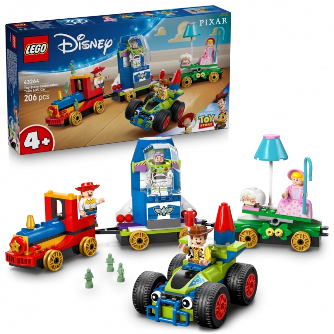 Festlicher Zug und Auto aus Toy Story