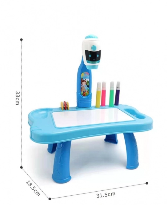 Mini-Projektor Zeichentisch für Kinder Blau