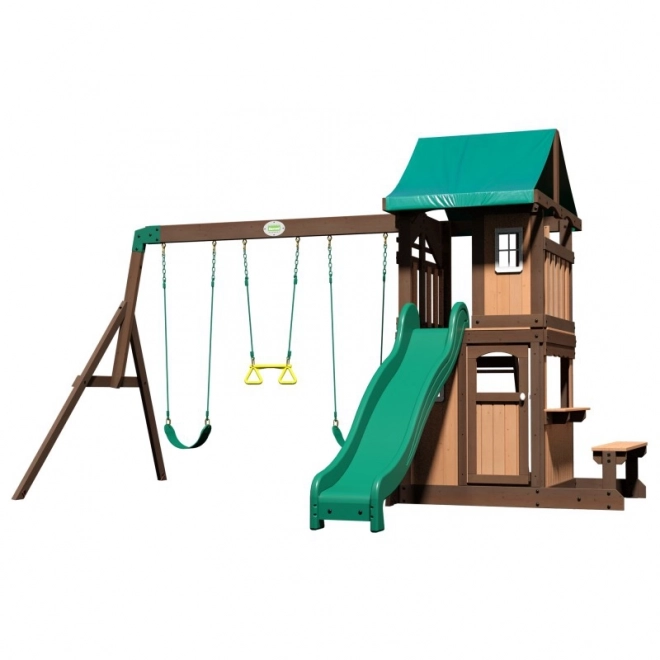 Holzspielplatz Lakewood mit Schaukel und Rutsche von Backyard Discovery