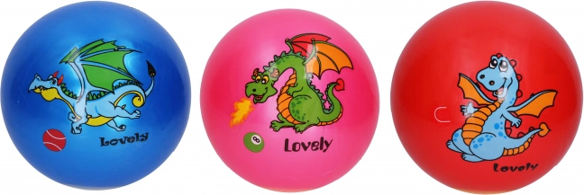 Gummiball mit Drachenmotiv 22 cm
