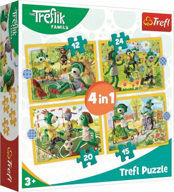 Trefl Puzzle 4-in-1 Gemeinsam mit den Trefliki spielen