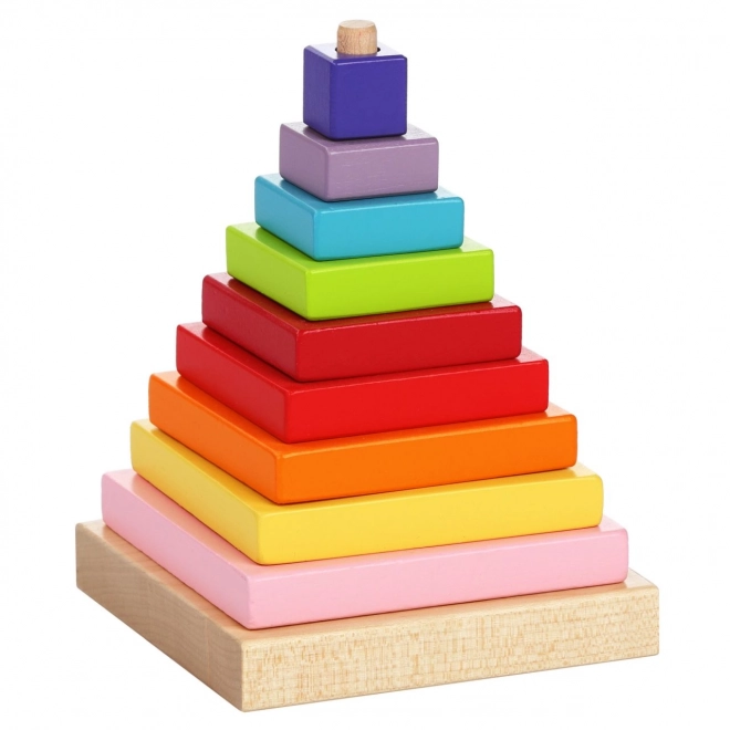 Farbige Pyramide - Holzpuzzle 9 Teile