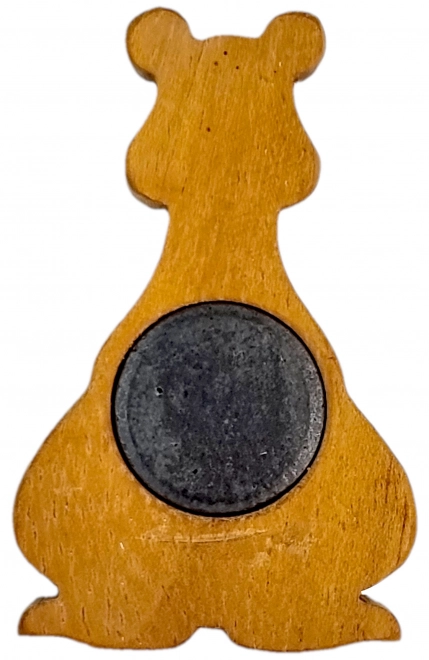 Großer Holzmagnet Leopard