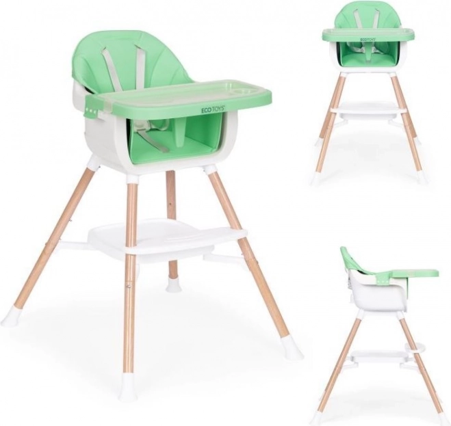 Kinderhochstuhl 2-in-1, grün, ECOTOYS