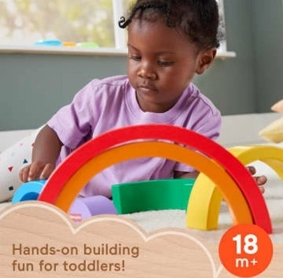 Fisher-Price Holzpuzzle Regenbogen für Kinder