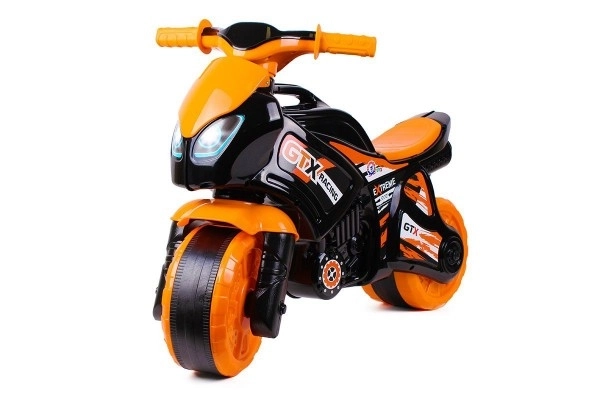 Rutschfahrzeug Motorrad Orange-Schwarz aus Kunststoff