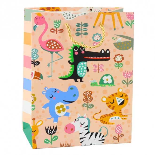 Papiergeschenktasche Safari Tiere