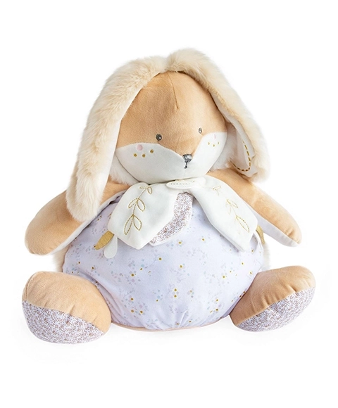 Doudou Weißer Hase mit Schlafanzugaufbewahrung 38 cm