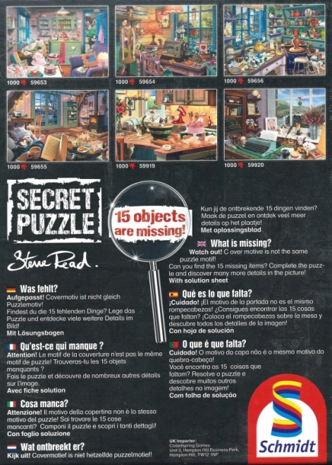 Geheimnisvolles Puzzle Großmutters Zimmer 1000 Teile
