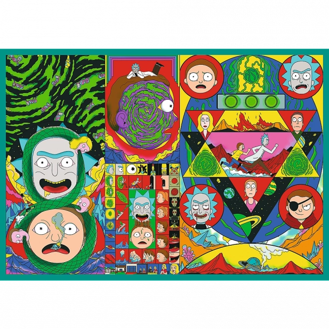Puzzle 4x250 Verrückte Welt von Rick und Morty von Trefl