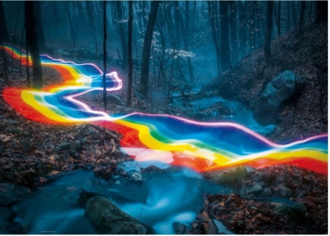Puzzle 1000 Teile Magischer Wald, Regenbogenstraße