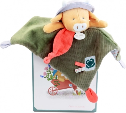 Doudou Geschenkset Plüsch-Kuscheltuch Kuh Aneth 27 cm