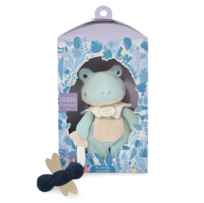 Doudou Geschenkset - Plüschspielzeug Frosch mit Libelle