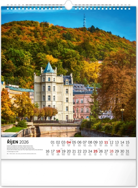 Wandkalender Tschechische Republik 2026