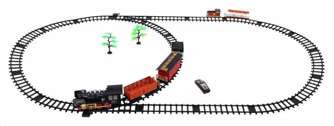 Fernbedienbare elektrische Eisenbahn für Kinder 3+ mit Rauchfunktion, Sound und Lichter