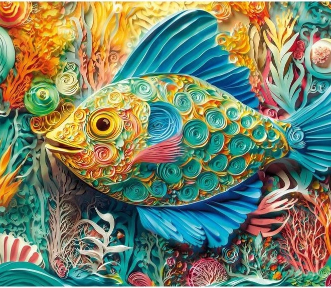 Cherry Pazzi Puzzle Papierfisch 1000 Teile