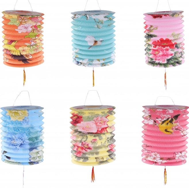Lampion Zylinder Natur 16 cm