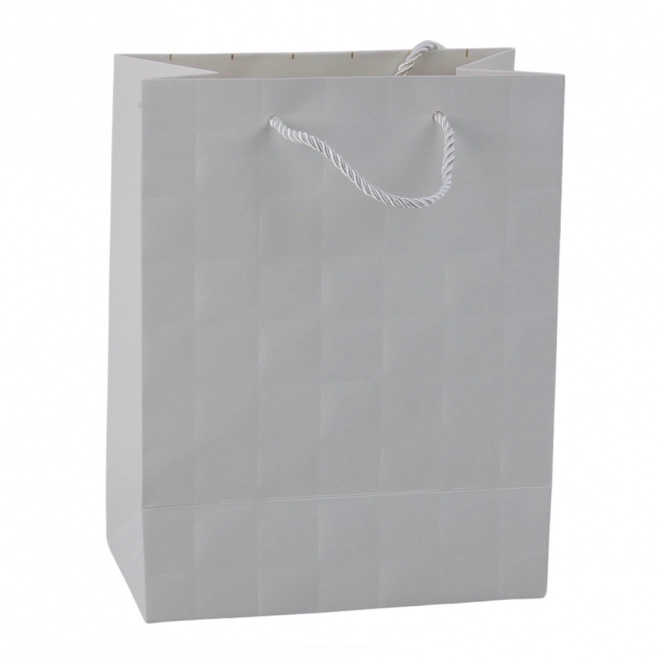 Elegante Geschenktasche mit geprägten Quadraten